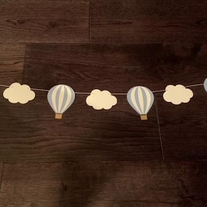 Cardstock paper hot air balloon garland