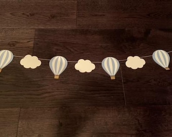 Cardstock paper hot air balloon garland