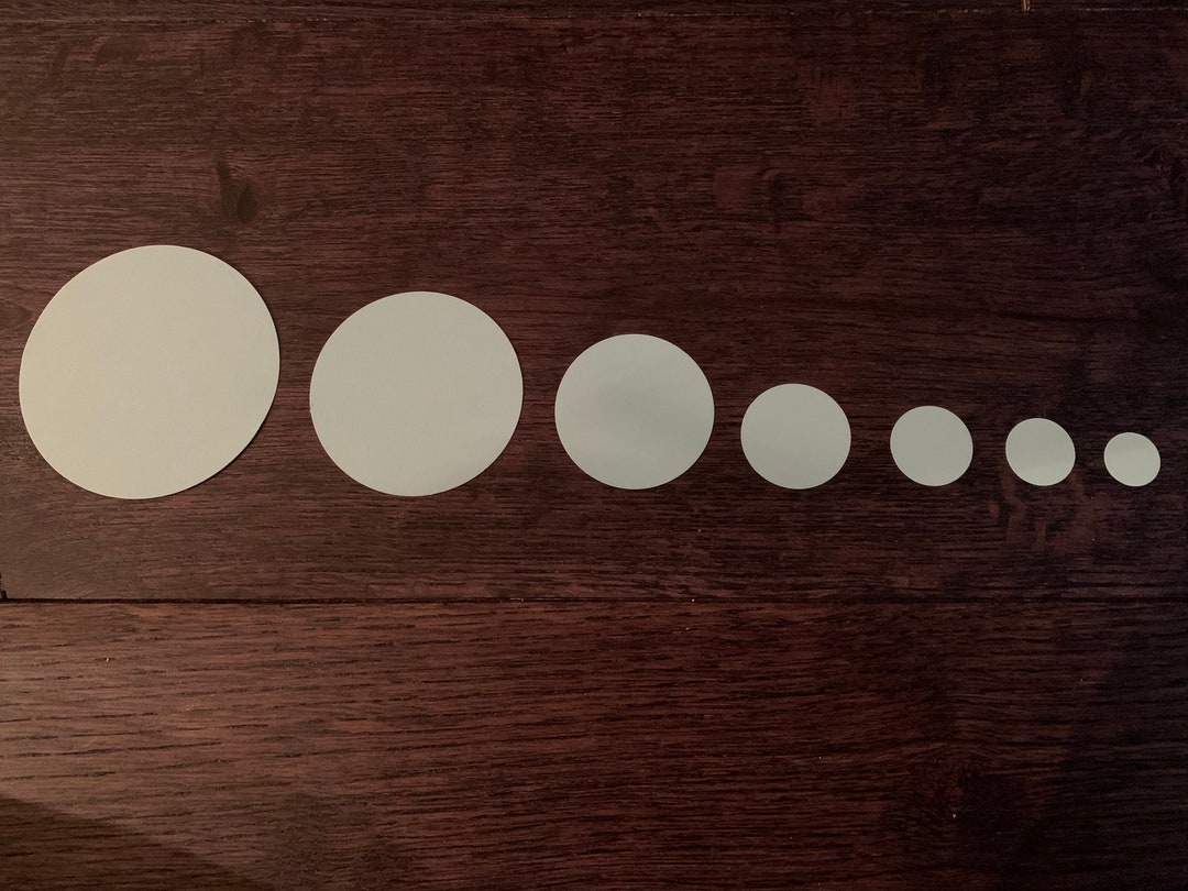 7 Sizes Cardstock Paper Circles/dots Etsy