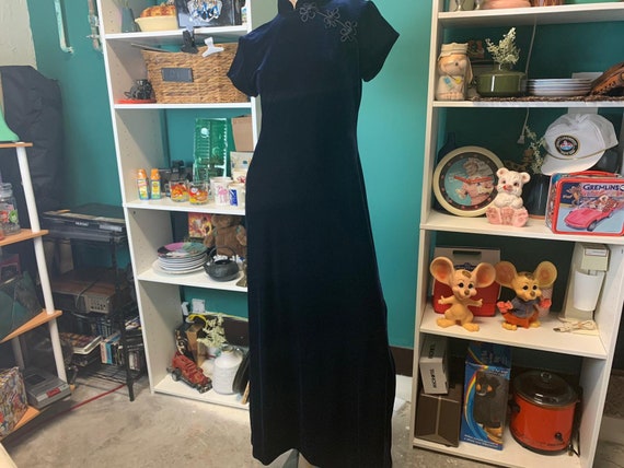 Vintage Velvet Evening Dress