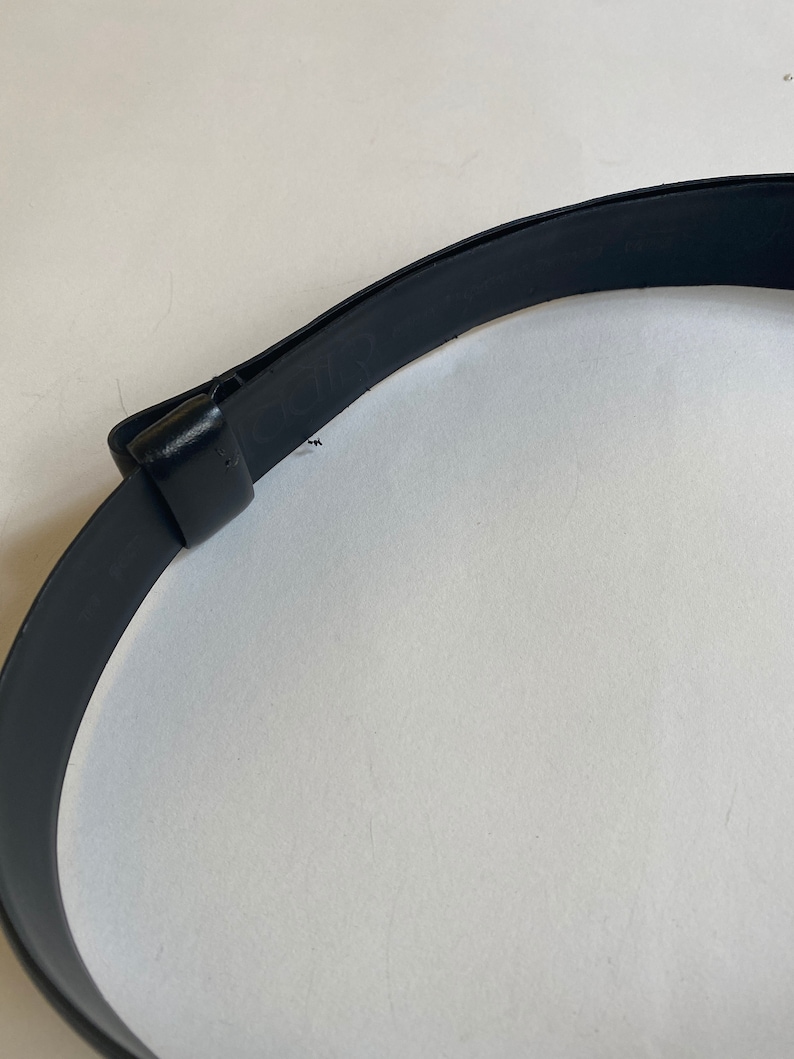 Vintage Black Leather Belt