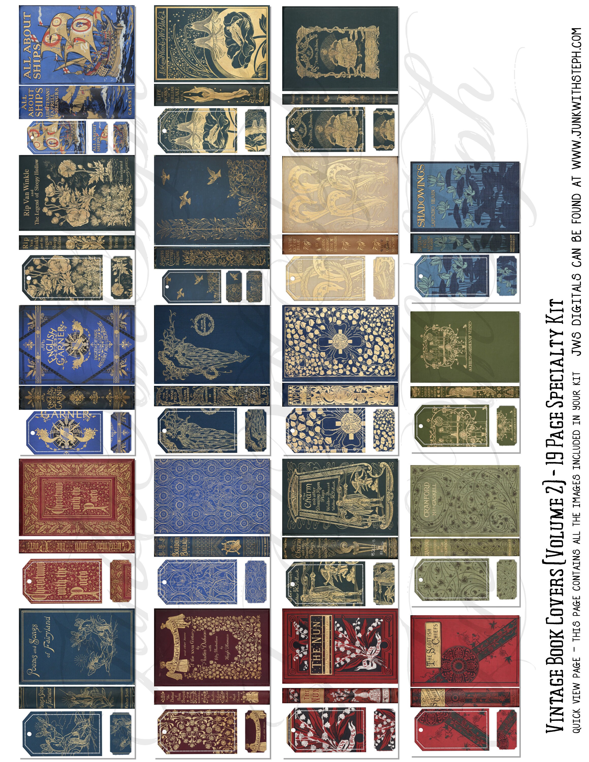 MILESTONE English Readers (ⅡB) 昭和レトロ Vintage Book Covers - Volume 2 - 19 stron pięknie