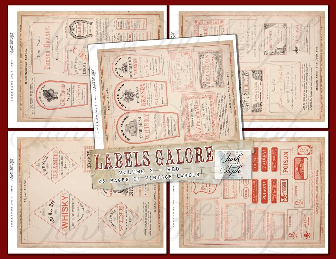 Labels Galore Vol.2 With 25 Pages With Over 400 Separate Labels