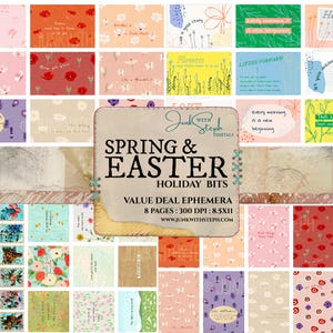 Spring & Easter Ephemera: Vintage Postcard Collage Sheets (Digital Download)