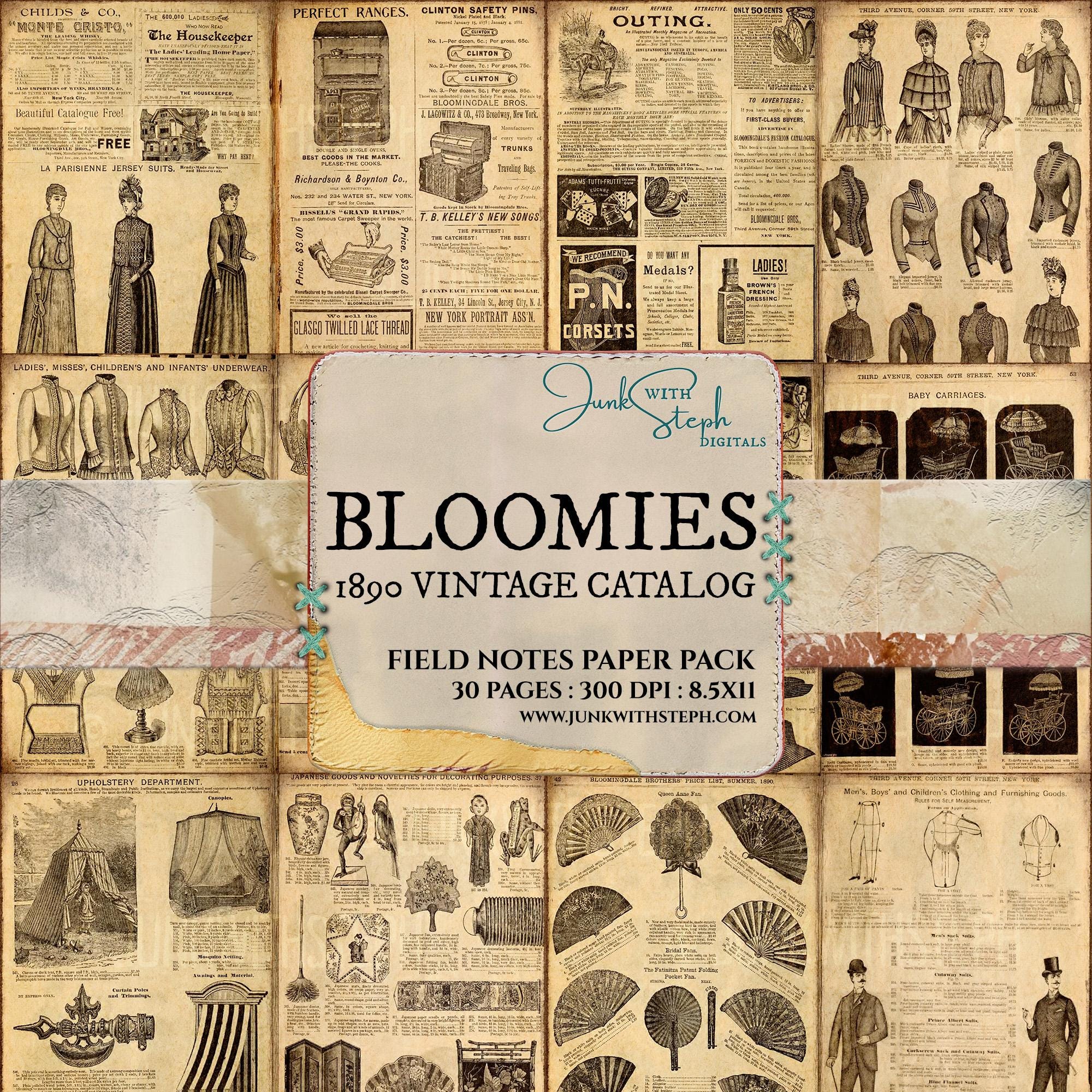 1890 Bloomingdales Catalog Pages: Vintage Ephemera Field Notes