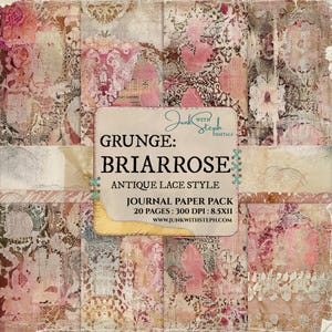 Briar Rose Junk Journal Kit: Antique Lace Style (20 Page Digital Download)