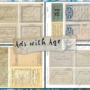 Vintage Ephemera Paper Pack: Ads With Age Vol. 2 (Digital Download)