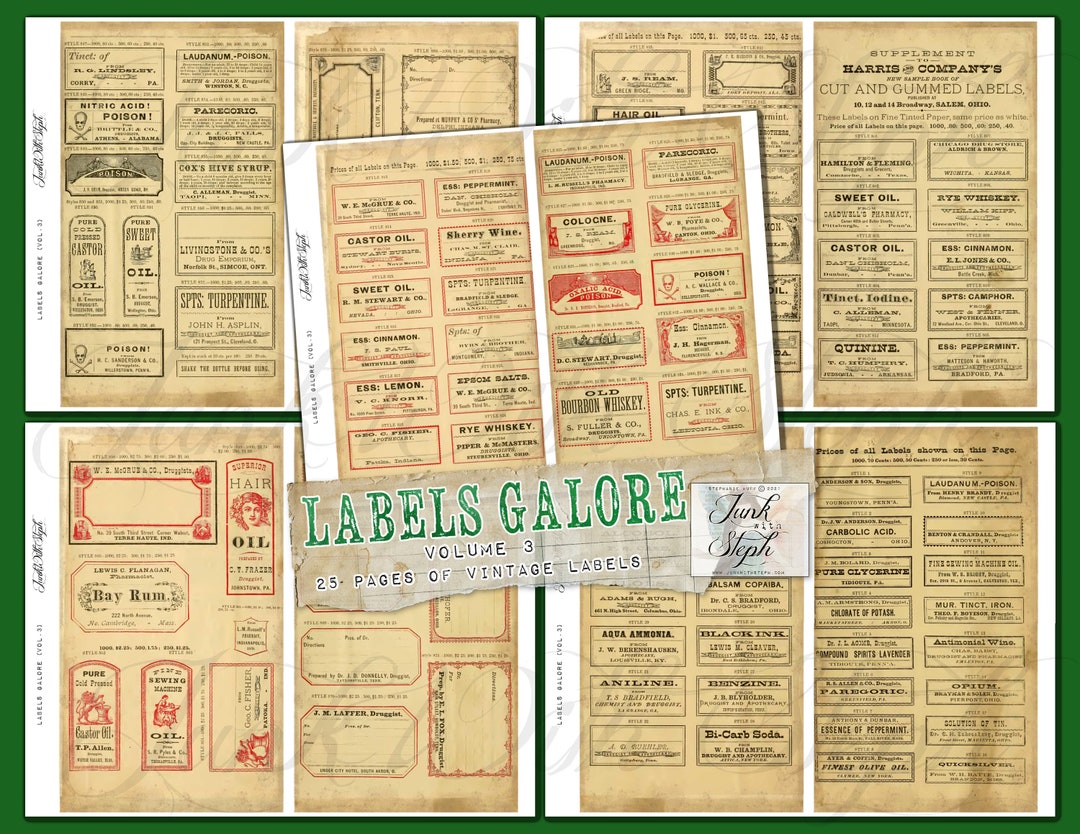 Labels Galore Vol.3 With 25 Pages With Over 400 Separate Labels