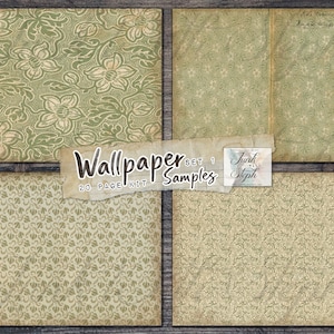Papierpakket: behangvoorbeelden - set 1 - 20 pagina-achtergrond DIRECTE download afdrukbare vintage achtergronden en grungy boekensteun Junk Journal
