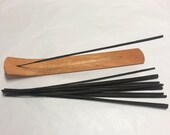 Natural, Eco Friendly Bamboo Incense Holder Incense Burner Ash Catcher With 20 Free Vegan Friendly Incense Sticks