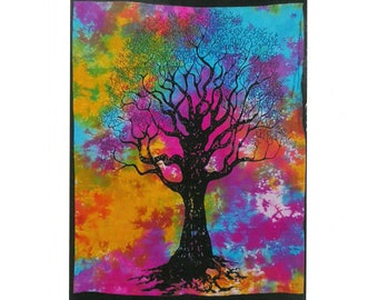 Tree Of Strength Wall Art Hanging, Fabric Tapestry