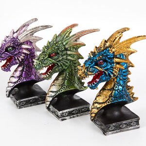 Decor Blue LED Illuminated Dragon and Cave Ornament Mythical Dungeons /& Dragons Sculpture