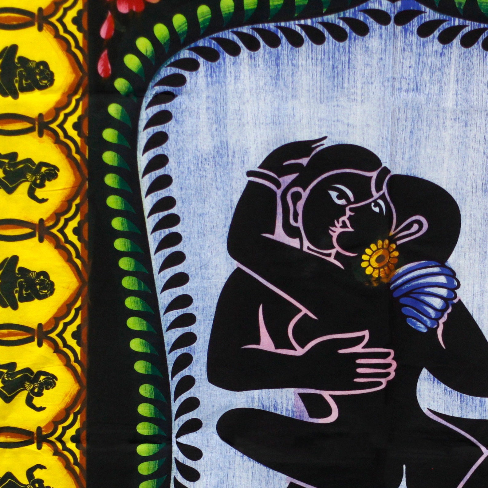 Kama Sutra Hand Brushed Wall Art Hanging Fabric Tapestry Etsy