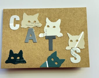 Paint Chip Cat Note Cards (Set of 4)