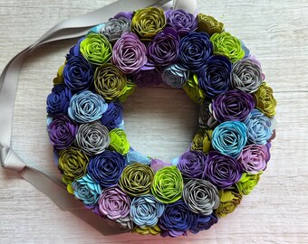 Custom Rolled Flower Wreath: Personalized Design, Indoor Decor