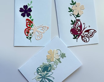 Paint Chip Ladybug and Flower Cards (Set of 3)