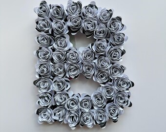 Floral Letter B Monogram Sign | Custom Name Initial Decor