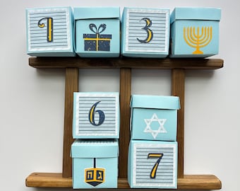 Hanukkah Gift Boxes: Eight Nights, Menorah, Dreidel, Star of David