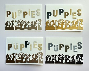 Paint Chip Puppy Note Cards (Set of 4)