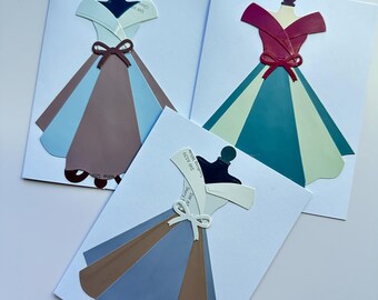Retro Dress Paint Chip Cards - Set of 3