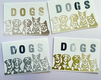 Paint Chip Dog Note Cards (Set of 4)