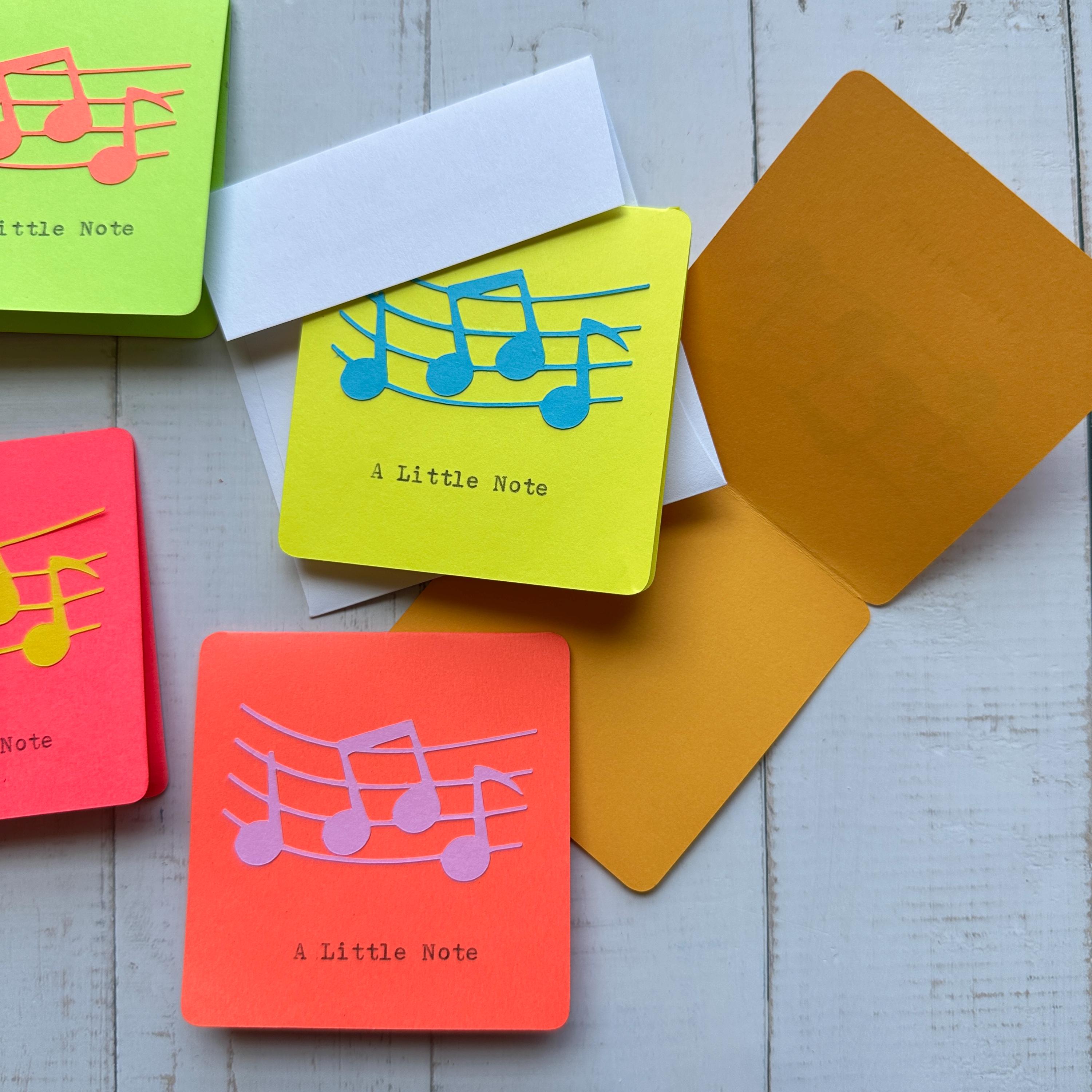 A Little Note Typed Mini Note Cards - Set of 6 - Blank Inside - Etsy