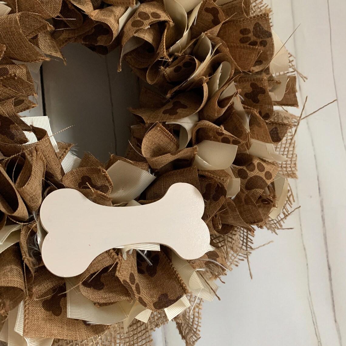Dog Bone Wreath Fringe Design 10 inch Pet Decoration Etsy