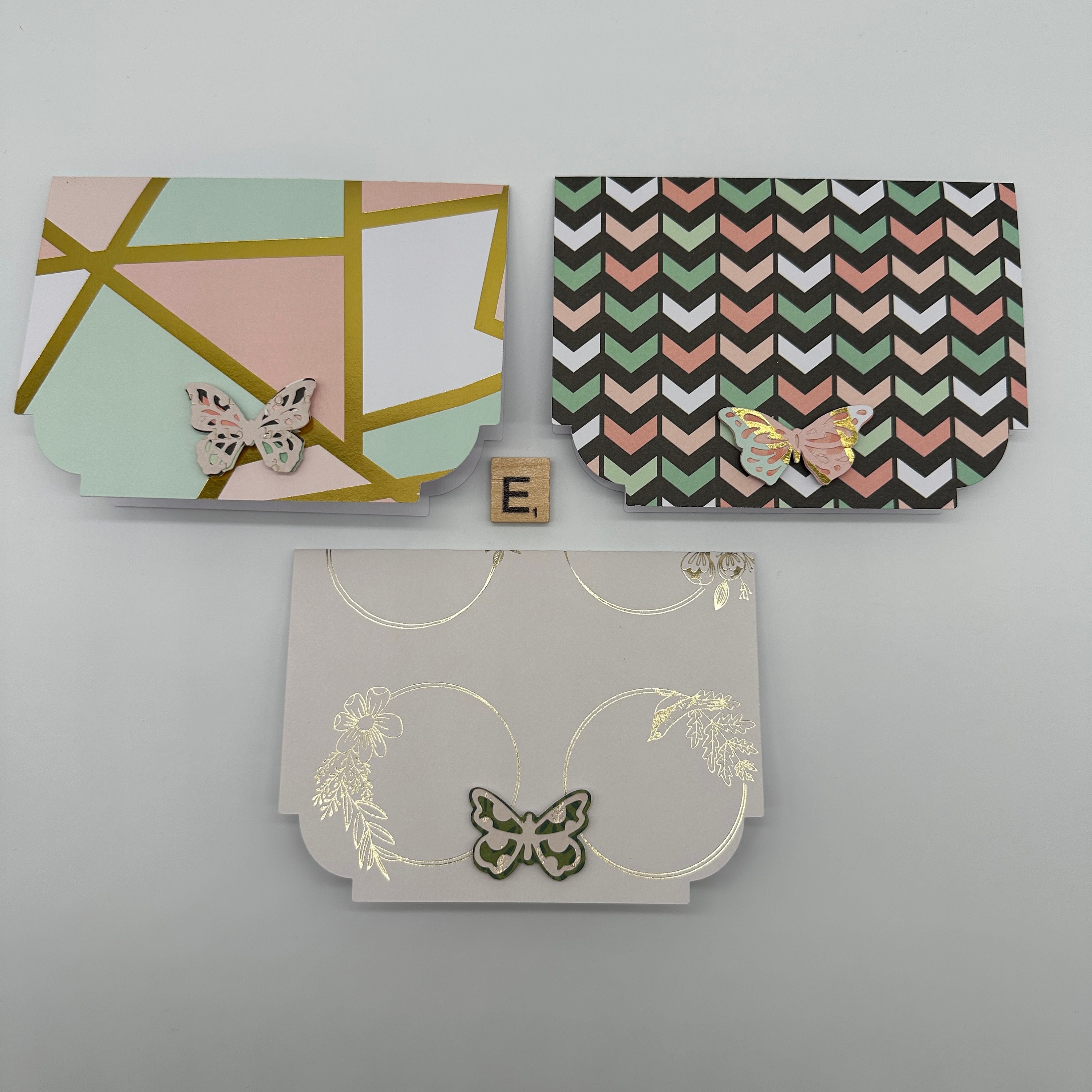 Butterfly Note Cards - Set of 3 - Blank Inside - Nature Stationary - 3D ...