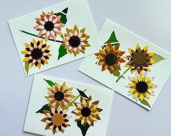 Paint Chip Sunflower Cards (Set of 3)