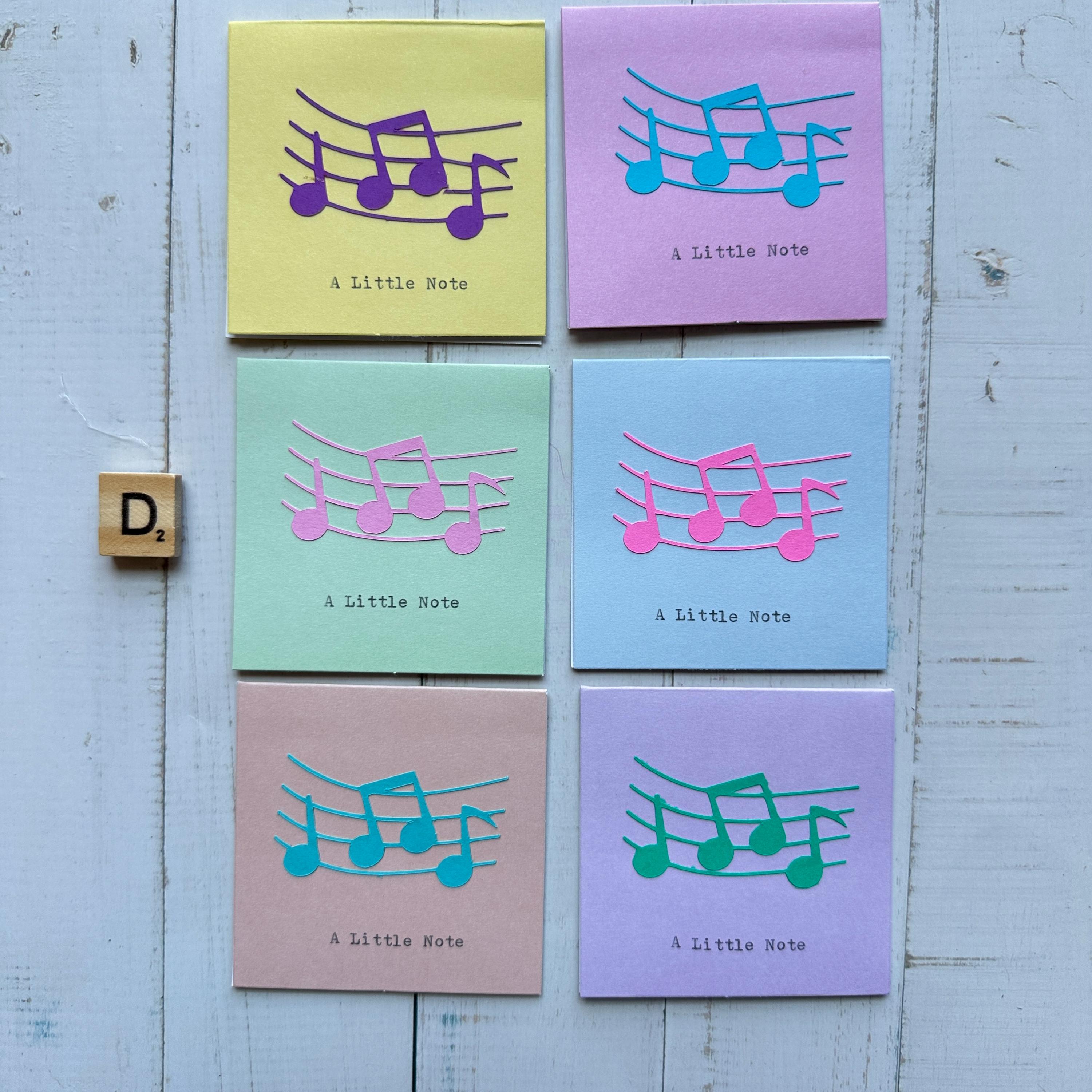 A Little Note Typed Mini Note Cards - Set of 6 - Blank Inside - Etsy