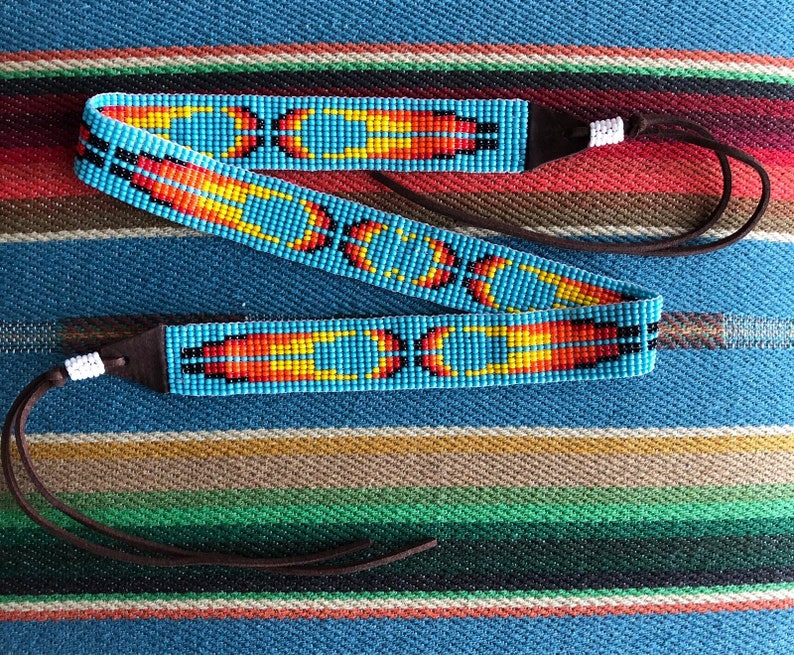 Beaded Hat Band Hatbands Cowboy Western Leather Ties - Etsy