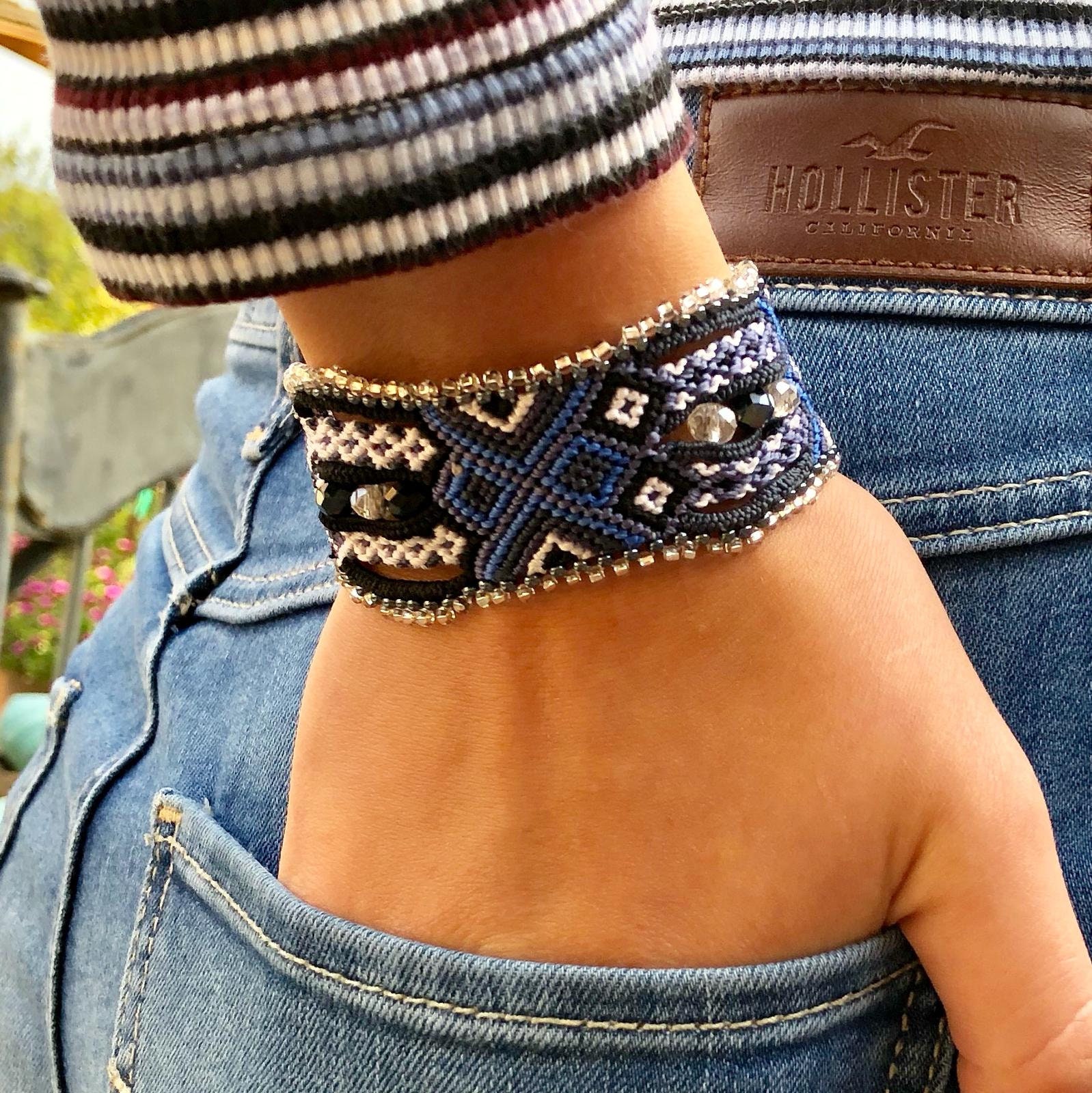 Friendship Bracelet Closure Blue Jewelry Etsy