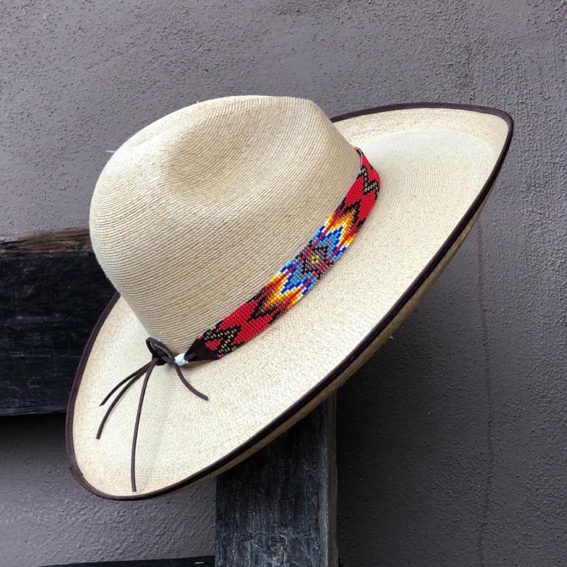 3 Ceintures Pour Chapeau De Cowboy - Bandes Ethniques En Cordon Ciré Avec Perles, Style Western