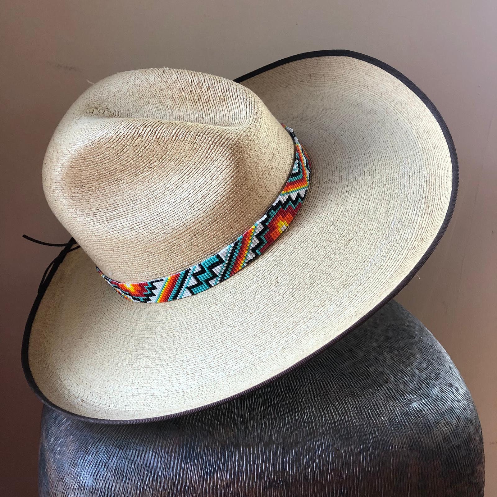 Radiant Hat Band • Brown and Mustard Beads - Western Accessories
