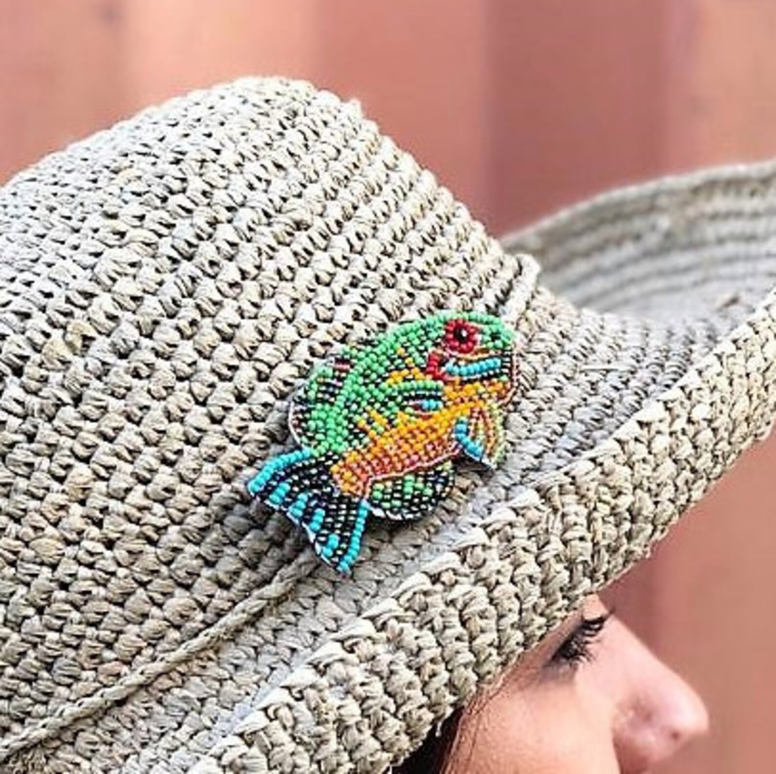 Beaded Fish Hat Pin Seed Beads Colorful Fisherman Spring Etsy