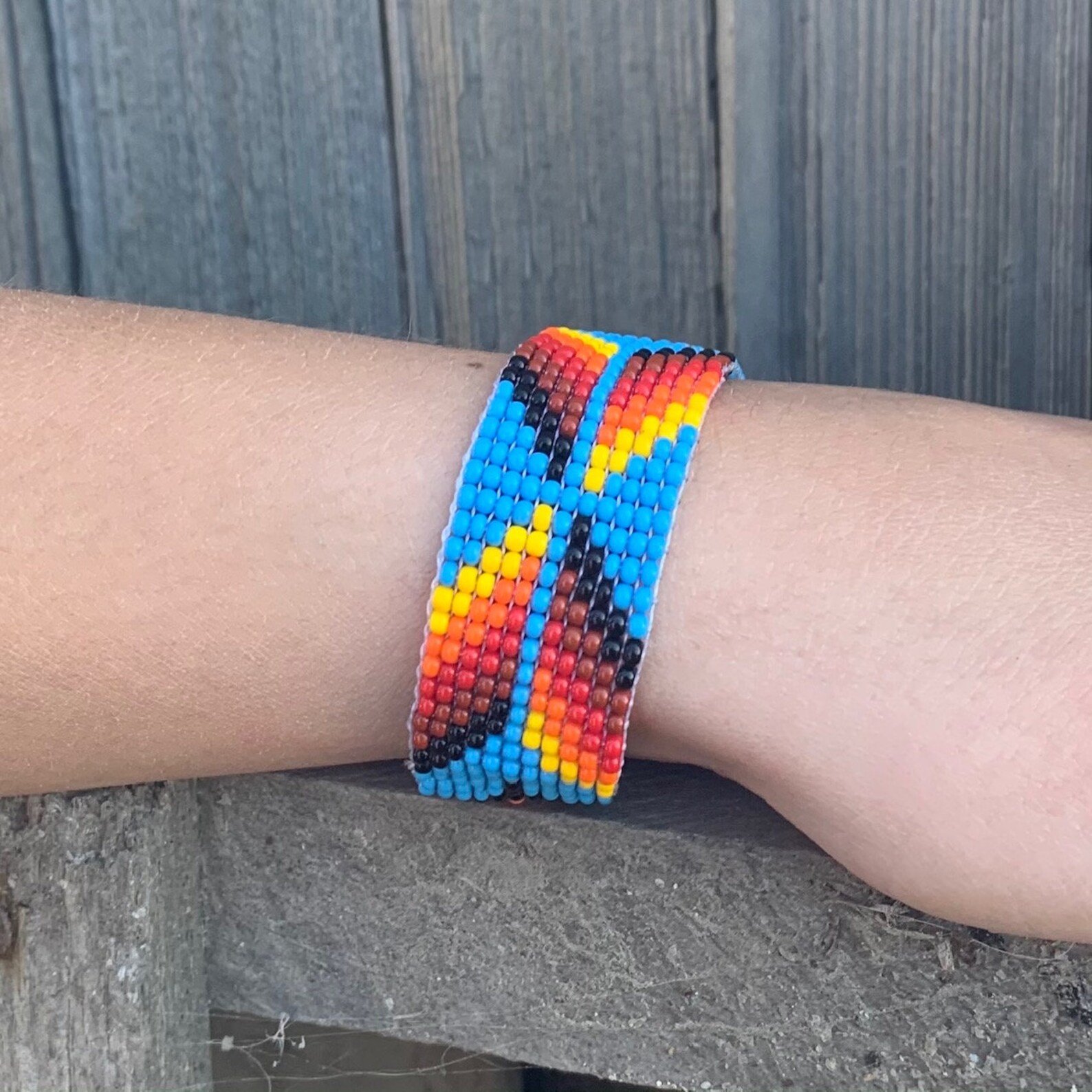 Handmade Beaded Bracelet Western Look Casual Jewelry Stack Etsy