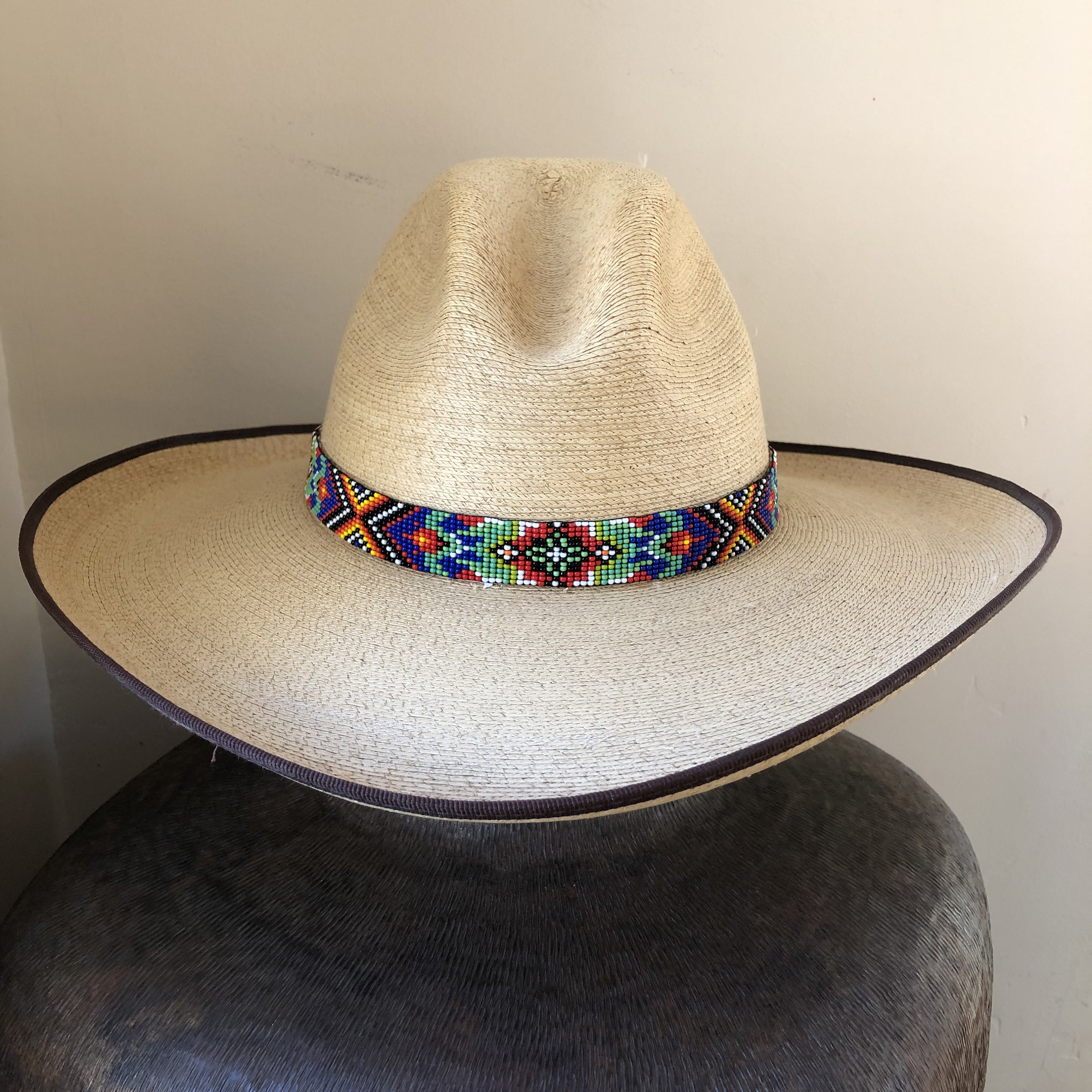 Beaded Hat Band Hatbands Cowboy Western Leather Red | Etsy
