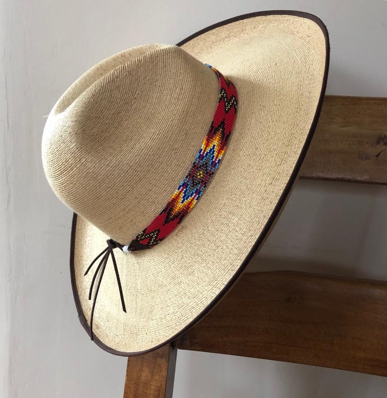 Hat Band Beaded Hatbands Cowboy Western Jewelry Leather Etsy