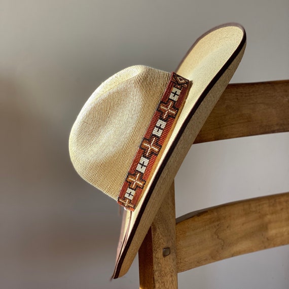 Beaded Hat Band 1 1/4 Wide Hatband Hat Accessory Etsy