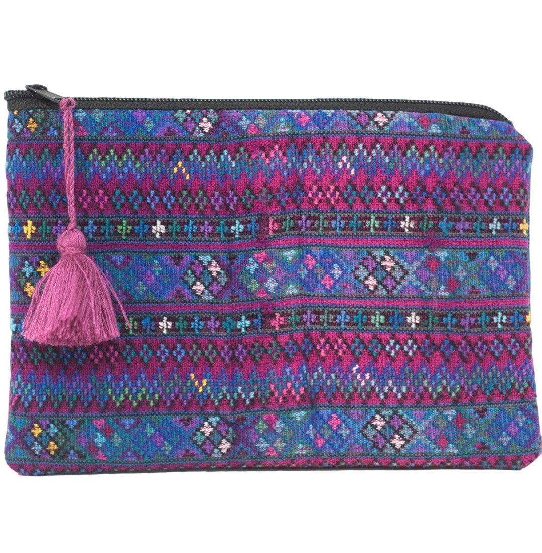 Upcycled Hand Woven Zip Purse From Toto Santos Guatemala, Traditional Huipil & Corte, Pink Tassel - Etsy Upcycled Hand Woven Zip Purse From Toto Santos Guatemala, Traditional Huipil & Corte, Pink Tassel - Etsy