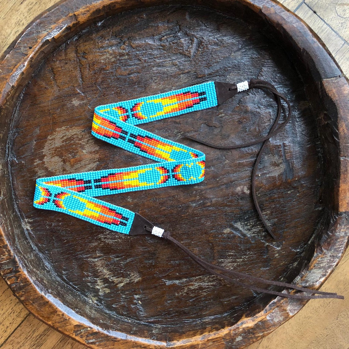 Beaded Hat Band Hatbands Cowboy Western Leather Ties Etsy