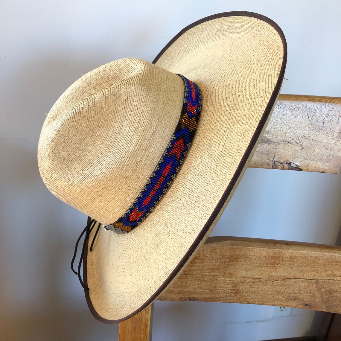 Beaded Hat Band Hatbands Cowboy Western Red Turquoise Etsy