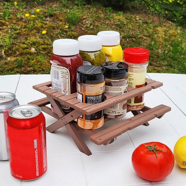 Picnic Table Condiment Holder