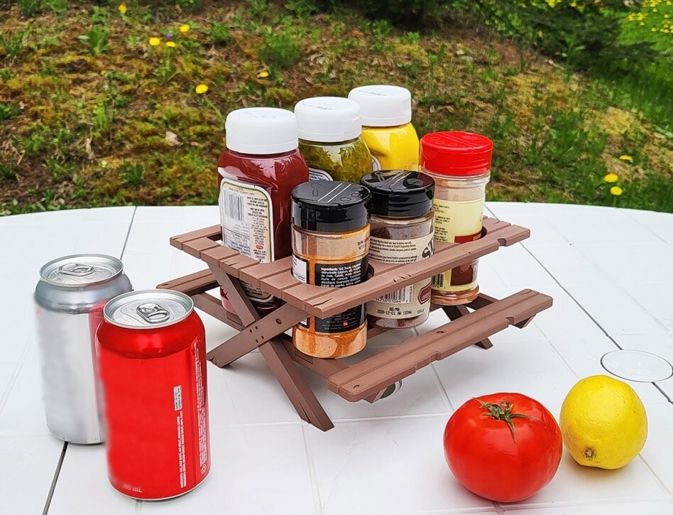 Picnic Table Condiment Holder Etsy