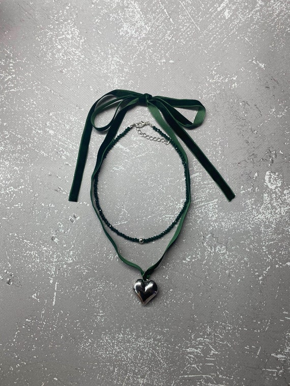 Collana Girocollo Con Ciondolo Cuore In Velluto, Gioiello Gotico Elegante Per Donna, Regalo San Valentino Natale