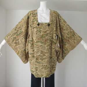 NO.20 Japanese vintage Haori Kimono Jacket very good condition! (Front hook)