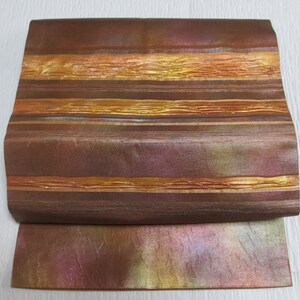 No.375 Japanese vintage kimono obi silk Japan&#39;s traditional wonderful textile technology