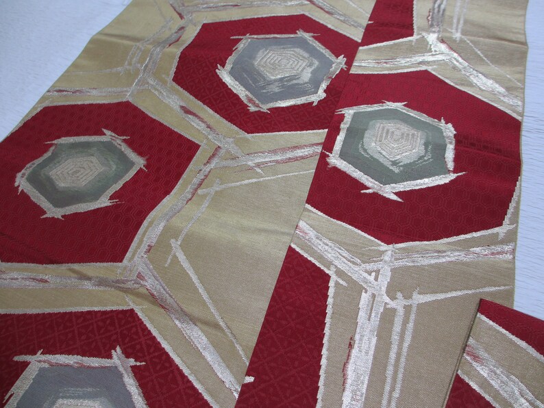 No.296 Japanese vintage kimono obi silk Japan/'s traditional wonderful textile technology