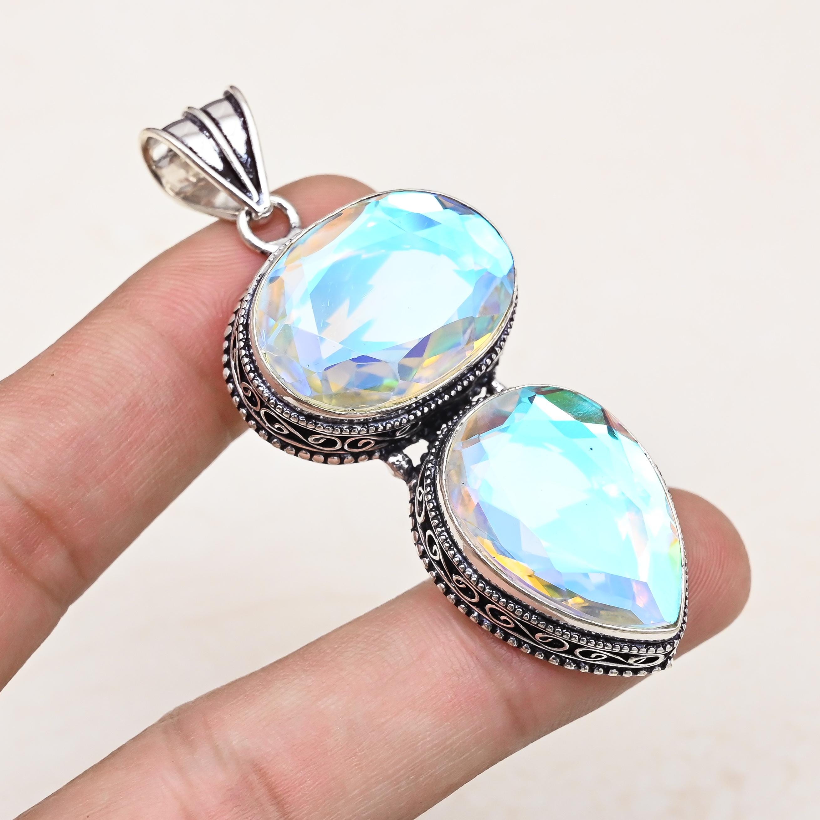 ミスティックトパーズのシルバーペンダント - ハンドメイドの 