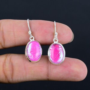 Australische Triplet Opal Ohrringe - Handgemachter 925 Sterlingsilber Schmuck, Edelstein Geschenk für Sie, Artisan Jubiläum Ohrringe